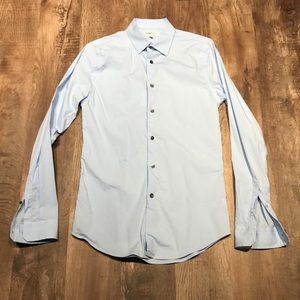 Men’s express 1MX Extra Slim lt. blue dress shirt